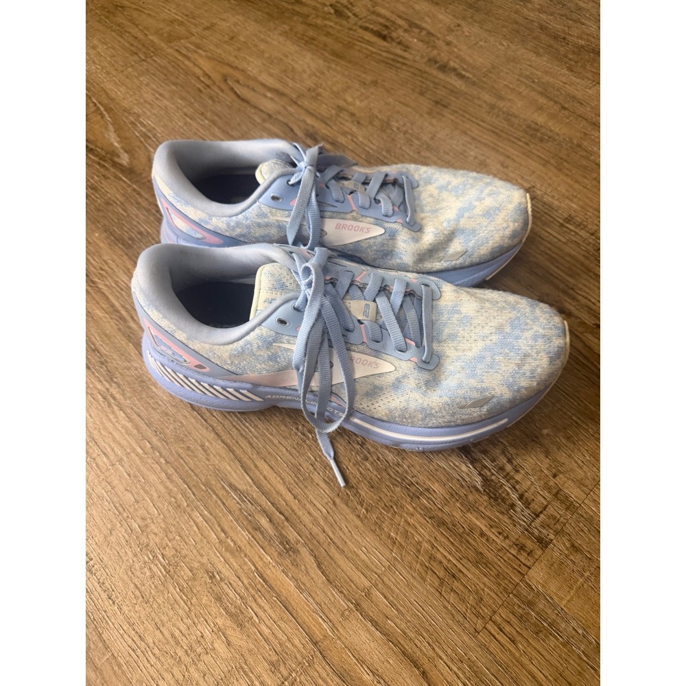 Brooks Adrenaline GTS 23 Womens 8 Blue White Pink Running Shoes 1203811B493